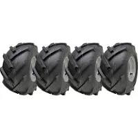 Parnells 18x9.50-8 Open Centre Tyre on Rim Cleated Rotovator 4 Stud 4 Inch PCD (Set of 4)