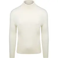 Suitable Pull Col Roulé Rib Merino Cassé Blanc cassé Blanc taille M