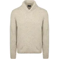 Suitable Pull Shawl Tweed Laine Eco Écru Beige Blanc cassé taille XL