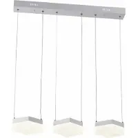 REALITY IMPORT Suspension LED Gina blanche 12 W, blanc neutre, 1820 lm, acrylique, dimensions : 100 x 67 x 18 cm, IP20, Reality