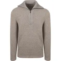 Suitable Deep Zip Pull-over Laine Boiled Taupe