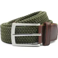 Suitable Ceinture tissée Vert Olive