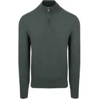 Suitable Pine Knit Pull Demi-Zip Vert
