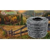 Aquagart 500 m fil de fer barbelé galvanisé, 1,6 / 1,7 mm pour clôture de protection contre la faune sauvage, clôture forestière, grillage noué
