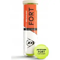 Dunlop Tb Fort Clay Court 4pet Tenis Balls Box Clair 18 x 4 Balls