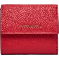 Coccinelle Portefeuille pour femme rouge métallisé - Élégant et pratique