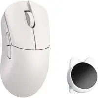 WLMouse Huan - White (Omron Optical) Wireless 8K Magnesium Mouse (Sans fil), Souris, Blanc