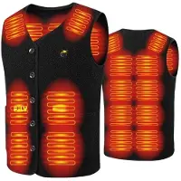 INF Gilet Chauffant Électrique avec Batterie 10000mAh, Thermostat Intelligent XL
