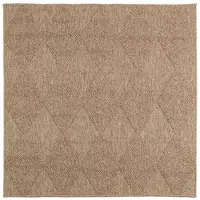vidaXL Tapis carré AGIRA Naturel 120 x 120 cm Polyester
