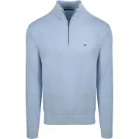 Tommy Hilfiger Pull Demi-Zip Essential Clair Bleu clair Bleu taille S
