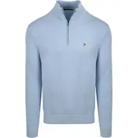 Tommy Hilfiger Pull Demi-Zip Essential Bleu Clair