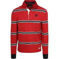Superdry Vintage Athletic Stripe Rugby Long Sleeve Polo Rouge M Homme