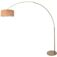 Steinhauer Lampe sur pied en bronze Sparkled Light avec un chapeau en liège de 50 cm Ø