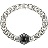 GUESS Bracelet 'Exagon' noir / argent
