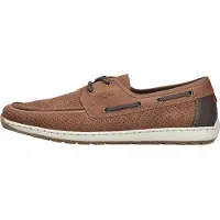 Rieker , modèle : 0881624 088. Chaussures pour hommes. Mocassins en cuir marron, style décontracté