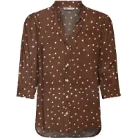 ONLY Chemisier 'ONLRaya' chocolat / blanc