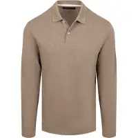 Marc O'Polo Polo Manches Longues Coton Lin Taupe