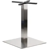 Stema Piètement de table en acier inoxydable SH-3002-7, pour bureau, hôtel, restaurant, 55x55x72,5 cm, acier inoxydable brossé
