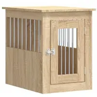 vidaXL Cage pour chien style meuble chêne Sonoma 45x62x59 cm Bois composite