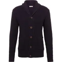 Selected Col Châle Cardigan En Maille Homme Bleu XL