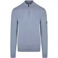 Suitable Race Pull Demi-Zip Steel Blue