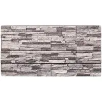 vidaXL Panneaux muraux , lot de 10, gris foncé et gris clair, 100 x 50 cm