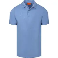 Suitable Polo MEL Piqué Bleu Moyen