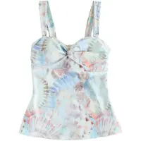 Next Haut de tankini azur / bleu clair / pêche / rouge rouille