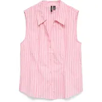 Vero Moda Chemisier 'VMFRIBA' rose / framboise / blanc