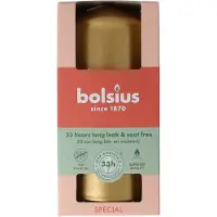 Bolsius Stumpenkerze 120/58 Metallic Golden Orange