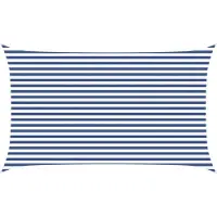 vidaXL Voile D'ombre Bleu Et Blanc 5 X 3 M 100 % Polyester Oxford