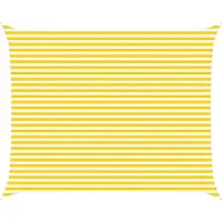 vidaXL Voile D'ombre Jaune Et Blanc 5 X 4 M 100 % Polyester Oxford
