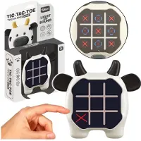Leantoys Jeu Électronique 3en1 Tic Tac Toe Memory Cow Noir Et Blanc