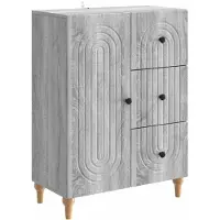 vidaXL Buffet Sonoma gris 66 x 34,5 x 90 cm en aggloméré