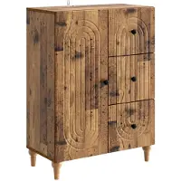 vidaXL Buffet en bois recyclé 66 x 34,5 x 90 cm, aggloméré