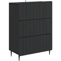vidaXL Armoire à tiroirs Noir 66 x 34,5 x 92 cm Bois d'ingénierie