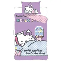 Javoli Housse de couette Hello Kitty 140 x 200 cm - 70 x 90 cm - Coton