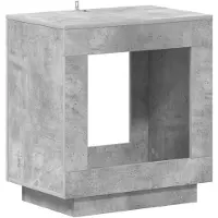 vidaXL Table d'appoint Gris Béton 60 x 40 x 65 cm Bois d¿ingénierie