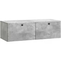 vidaXL Meuble TV mural 98 x 41 x 30 cm Gris béton
