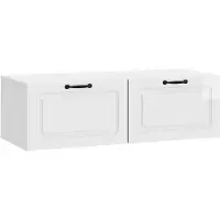 vidaXL Meuble TV mural blanc brillant 98 x 41 x 30 cm
