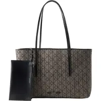 Calvin Klein Cabas 'Emblem Tote With' marron / noir