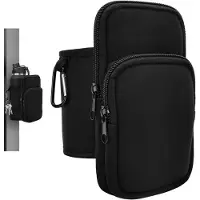 Unyqoos Sac de sport en néoprène avec système magnétique, support de bouteille réglable (1 à 1,5 L, diamètre 7 à 11 cm), 4 aimants N50, compartiments zippés et mousquetons