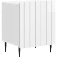 vidaXL Cabinet de chevet 2 pcs Blanc brillant 43 x 34,5 x 52 cm