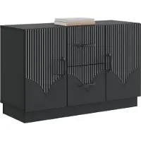vidaXL Buffet noir 89 x 34,5 x 57 cm en aggloméré