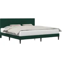 vidaXL Cadre de lit avec tête de lit Vert foncé 180 x 200 cm Velours