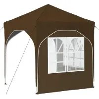 vidaXL Tente de réception pliable 192 x 192 x 245 cm, couleur taupe