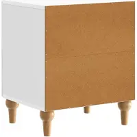 vidaXL Cabinet de chevet 2 pcs Blanc brillant 43 x 34,5 x 50 cm