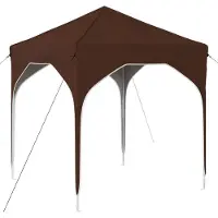 vidaXL Tente de réception pliable 194 x 194 x 245 cm, marron