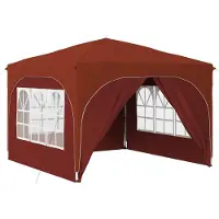 vidaXL Tente de réception pliable 290 x 290 x 245 cm, couleur terre cuite