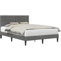 vidaXL Cadre de lit avec tête de lit Gris foncé 140 x 190 cm Velours